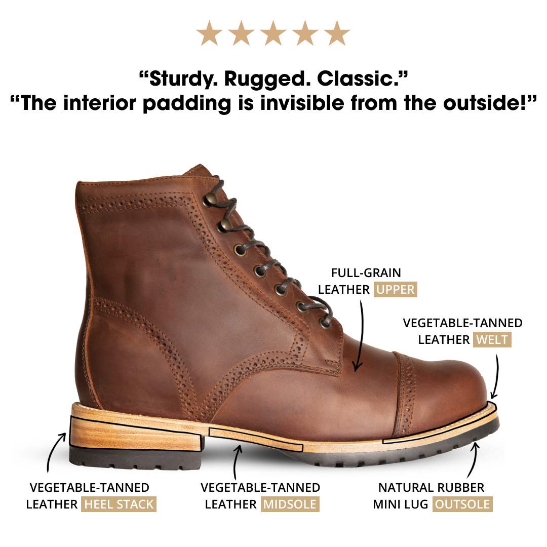 Leather upper boots discount