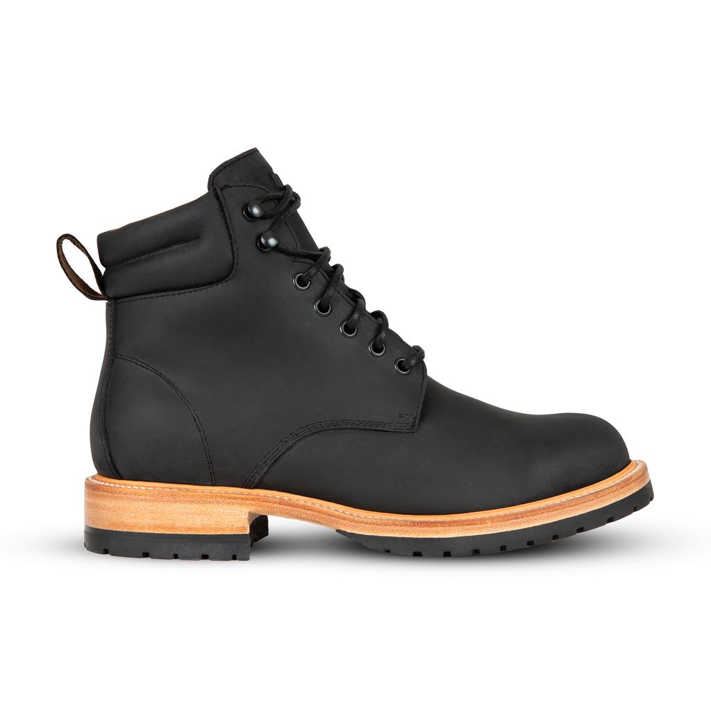 Wilcox Men\'s Black Shiloh Leather Combat Ankle Boots Lace-Up Goodyear Welt US 9 Wilcox Shiloh Leather Boots Review — $190 - BestLeather.org main image 3